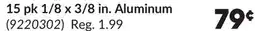 Princess Auto 15 pk 1/8 x 3/8 in. Aluminum offer