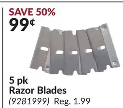 Princess Auto 5 pk Razor Blades offer