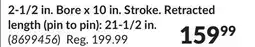 Princess Auto 2-1/2 in. Bore x 10 in. Stroke offer
