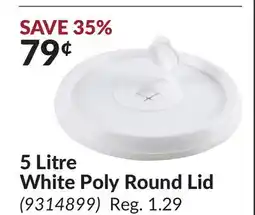 Princess Auto 5 Litre White Poly Round Lid offer