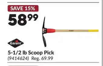 Princess Auto 5-1/2 lb Scoop Pick offer