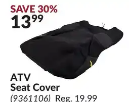 Princess Auto ATV Seat Cover offer