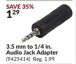 Princess Auto 3.5 mm to 1/4 in. Audio Jack Adapter offer