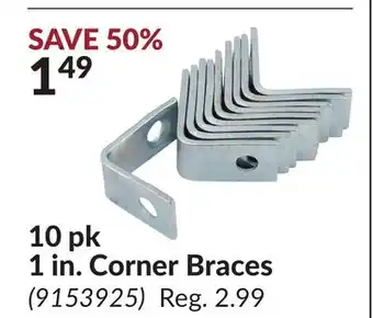 Princess Auto 10 pk 1 in. Corner Braces offer
