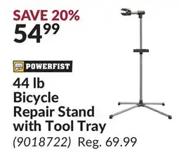 Princess Auto 44 lb Bicycle Repair Stand with Tool Tray offer