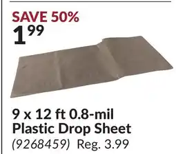 Princess Auto 9 x 12 ft 0.8-mil Plastic Drop Sheet offer