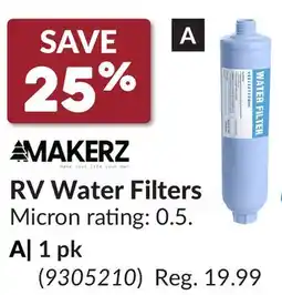 Princess Auto RV Water Filters offer