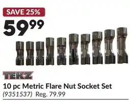 Princess Auto TEKZ 10 pc Metric Flare Nut Socket Set offer