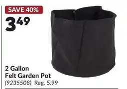 Princess Auto 2 Gallon Felt Garden Pot offer
