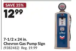 Princess Auto 7-1/2 x 24 in. Chevron Gas Pump Sign offer