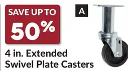 Princess Auto 4 in. Extended Swivel Plate Casters offer