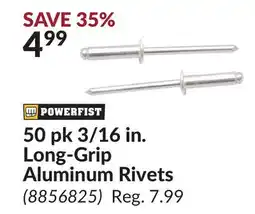 Princess Auto 50 pk 3/16 in. Long-Grip Aluminum Rivets offer