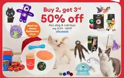 Petsmart Buy 2, get 3rd 50% off ALL dog & cat toys offer