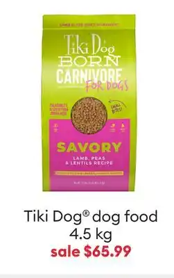 Petsmart Save $4 Tiki Dog dog food offer