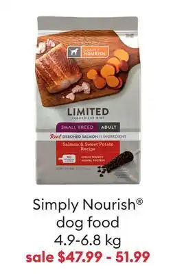 Petsmart Save $4 Simply Nourish dog food 4.9-6.8 kg offer