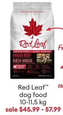 Petsmart Save $4 Red Leaf dog food offer