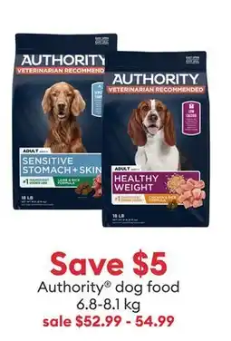 Petsmart Save $5 Authority dog food 6.8-8.1 kg offer