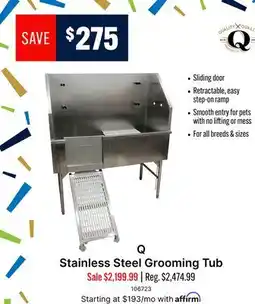 Ren’s Pets Depot Quality Stainless Steel Grooming Tub offer