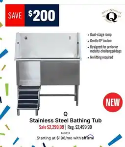 Ren’s Pets Depot Quality Stainless Steel Bathing Tub offer