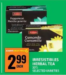 Food Basics IRRESISTIBLES HERBAL TEA offer