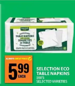 Food Basics SELECTION ECO TABLE NAPKINS offer