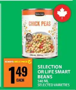 Food Basics SELECTION OR LIFE SMART BEANS offer