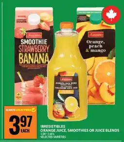 Food Basics Irresistibles Orange Juice, Smoothies or Juice Blends offer