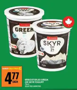 Food Basics IRRESISTIBLES GREEK OR SKYR YOGURT offer