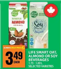 Food Basics Life Smart Oat, Almond or Soy Beverages offer