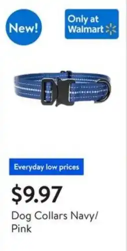 Walmart Dog collars navy pink offer