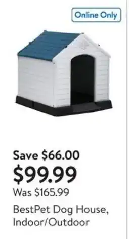 Walmart BestPet Dog House, Indoor Outdoor offer
