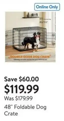 Walmart Foldable Dog Crate offer