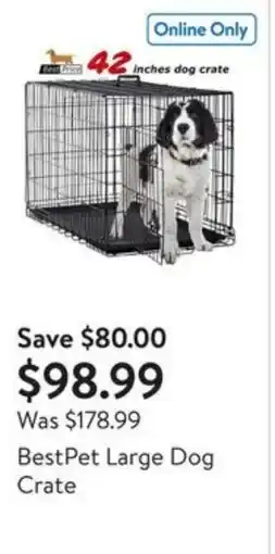 Walmart BestPet Large Dog Crate offer