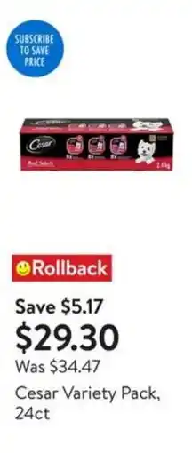 Walmart Cesar variety pack offer