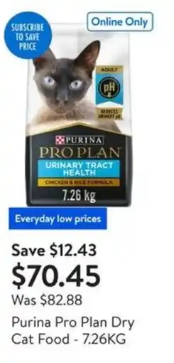Walmart Purina pro plan dry cat food offer