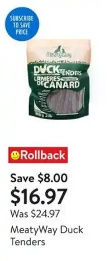 Walmart MeatyWay Duck Tenders offer