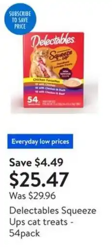 Walmart Delectables Squeeze Ups cat treats offer