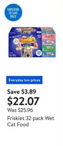 Walmart Friskies wet cat food offer