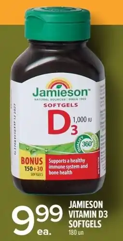 Metro Jamieson vitamin D3 softgels offer