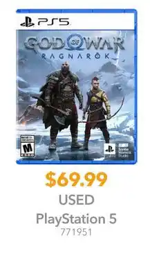 GameStop God of War Ragnarok USED PlayStation 5 offer