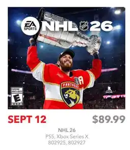 GameStop NHL 26 PS5, Xbox Series X offer