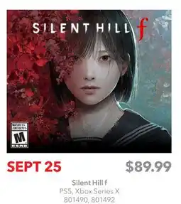 GameStop Silent Hill f PS5, Xbox Series X offer