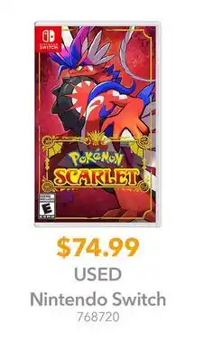 GameStop USED Nintendo Switch offer