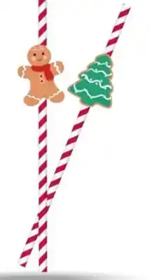 Party City Gingerbread Paper Straws, 6-ct offer