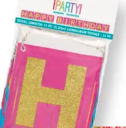 Party City Tissue Fringed' Happy Birthday' Banner offer
