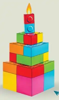 Party City Block Bash 3D Centerpiece, for Birthday Party offer
