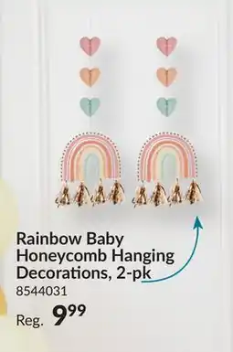 Party City Rainbow Baby Honeycomb Hanging Decorations, Pink, 36-in, 2-pk, for Baby Shower offer