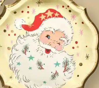 Party City Christmas Vintage Santa Dinner Plates, 8-ct offer