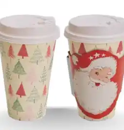 Party City Christmas Vintage Santa To-Go Cup with Lid, 8-ct offer