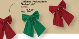 Party City Christmas Velvet Bow Garland, 6-ft offer